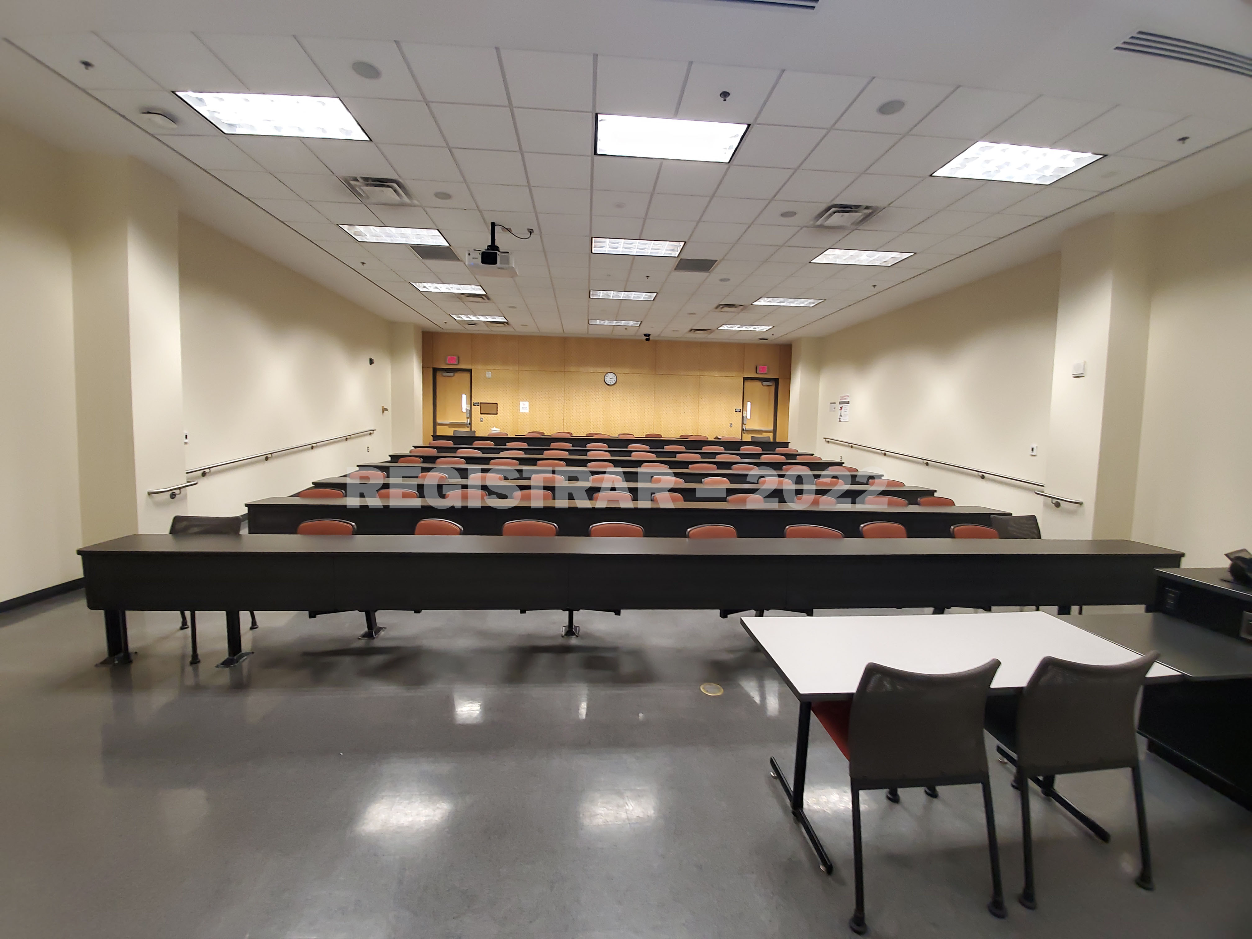 Scott Lab room East 125 ultra wide angle view from the front of the room