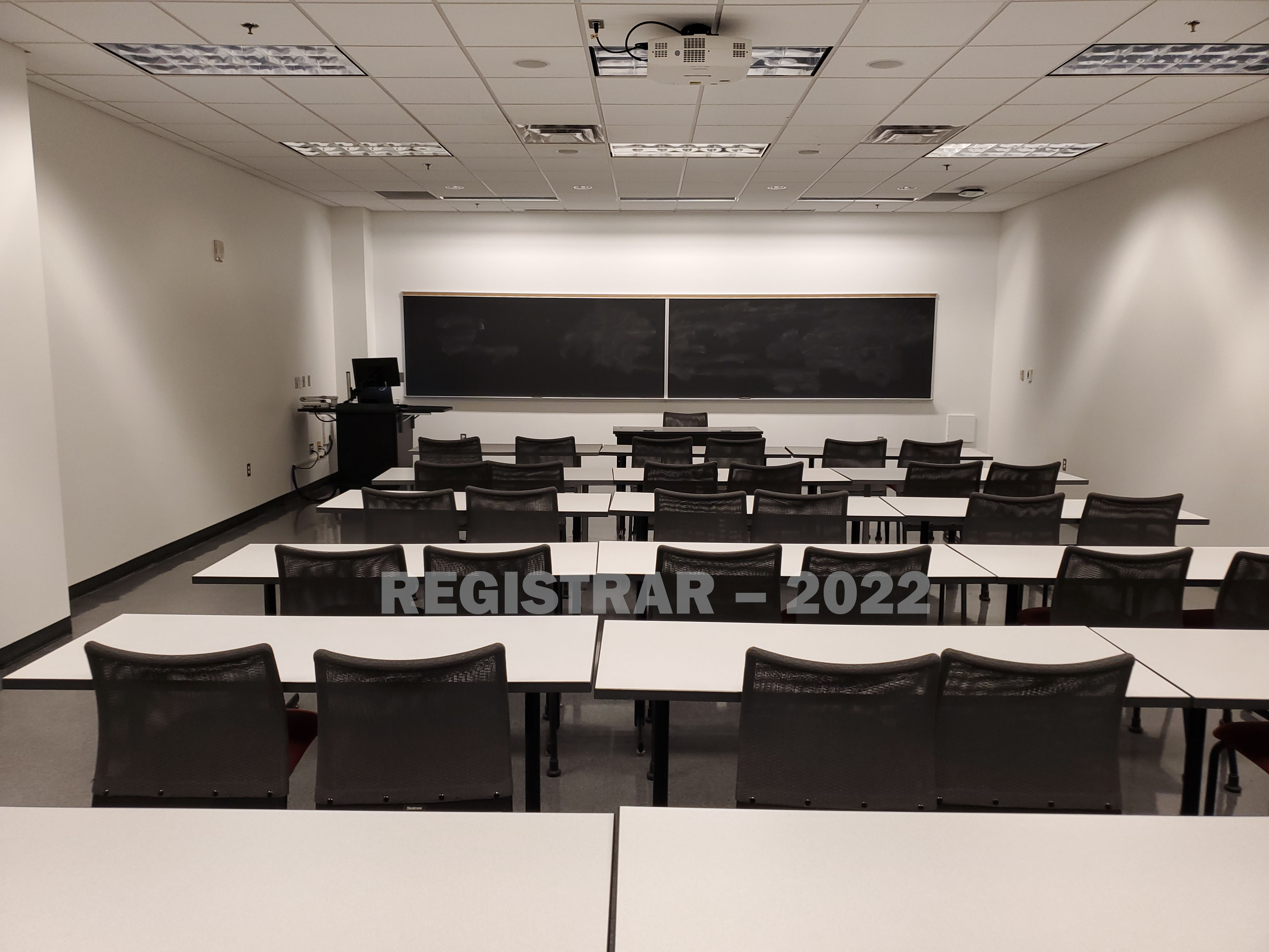 Scott Lab room North 56 view from the back of the room