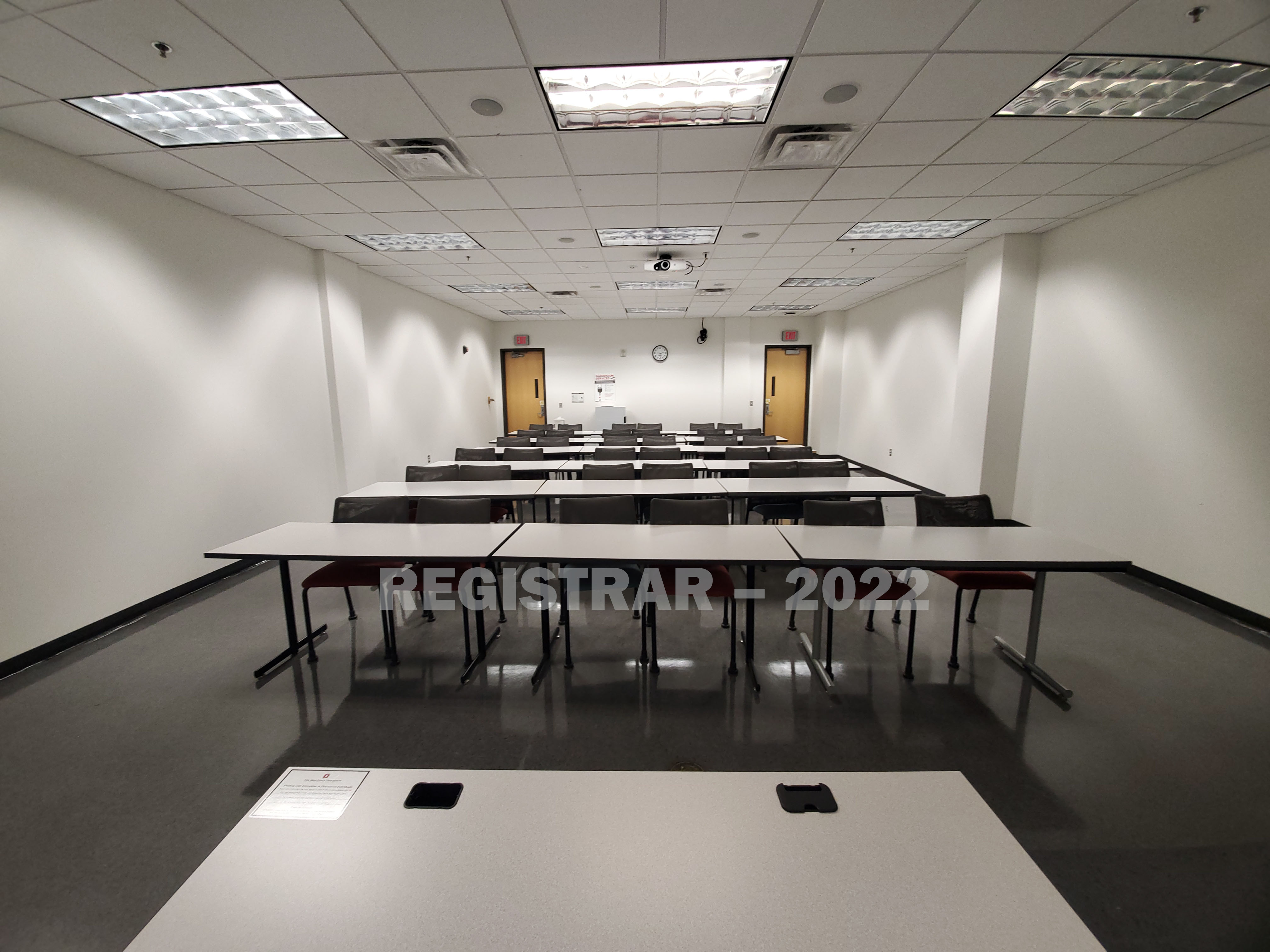 Scott Lab room North 56 ultra wide angle view from the front of the room