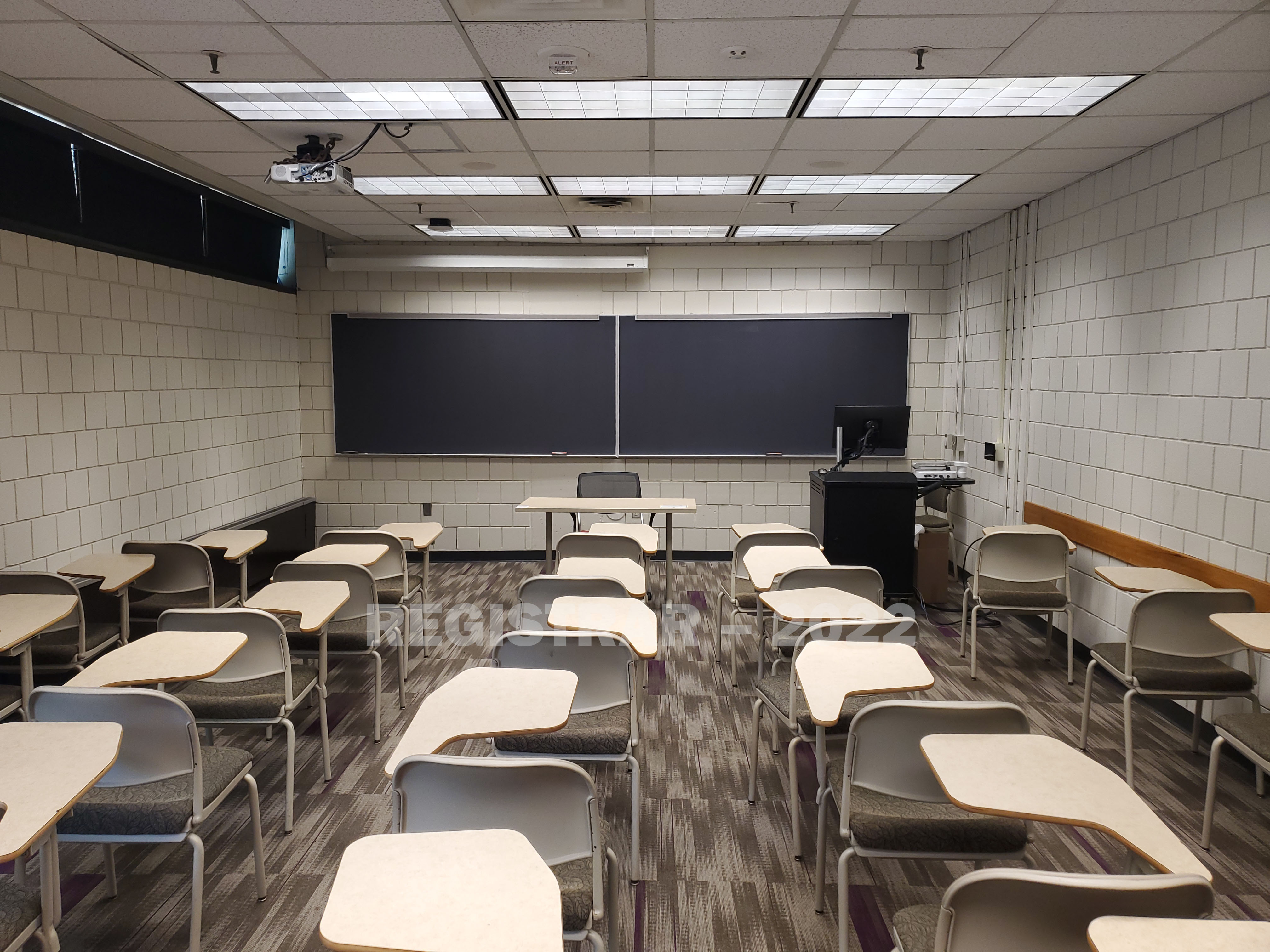 Kottman Hall room 116 view from the back of the room